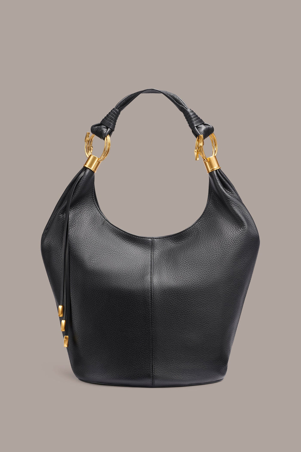 Donna Karan | TARTAN LEATHER HOBO BAG