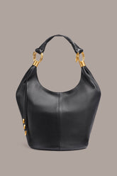 Donna Karan | TARTAN LEATHER HOBO BAG