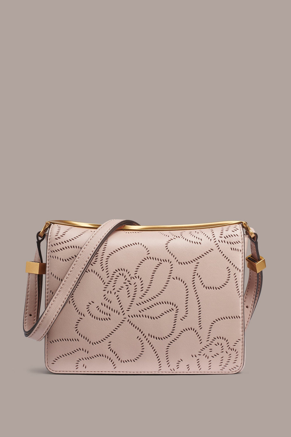 Donna Karan | JERICHO FLORAL LEATHER SHOULDER BAG