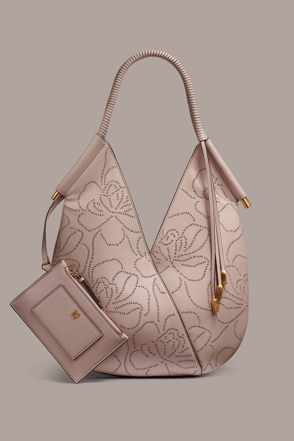 Donna Karan | BALDWIN FLORAL LEATHER MINI SHOULDER BAG