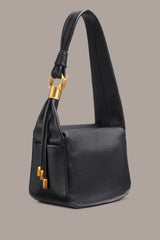 Donna Karan | TARTAN LEATHER HOBO SHOULDER BAG