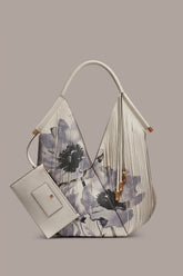 Donna Karan | BALDWIN FLORAL LASER-CUT LEATHER LARGE SHOULDER BAG