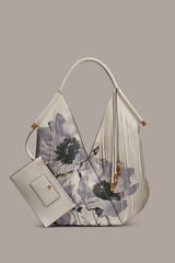 Donna Karan | BALDWIN FLORAL LASER-CUT LEATHER LARGE SHOULDER BAG