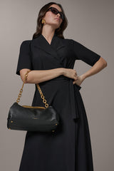 Donna Karan | POPLIN LEATHER CLUTCH