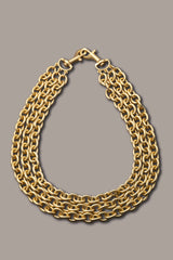 Donna Karan | MULTI ROW CHAIN LINK COLLAR NECKLACE