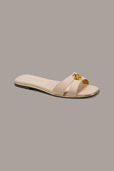 Donna Karan | HALO SQUARE-TOE SLIDE SANDAL