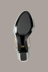 Donna Karan | SHEPARD SNAKE-EFFECT LEATHER PLATFORM SANDAL