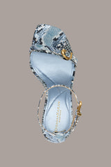 Donna Karan | PRYCE SNAKE-PRINT ANKLE STRAP SANDAL