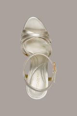 Donna Karan | SPENCER METALLIC PLATFORM SANDAL