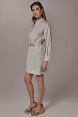 Donna Karan | LINEN-BLEND SHIRT DRESS