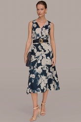 Donna Karan | V-NECK FLORAL DRESS