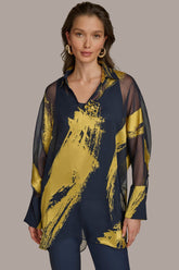 Donna Karan | PRINT COLLARED TUNIC