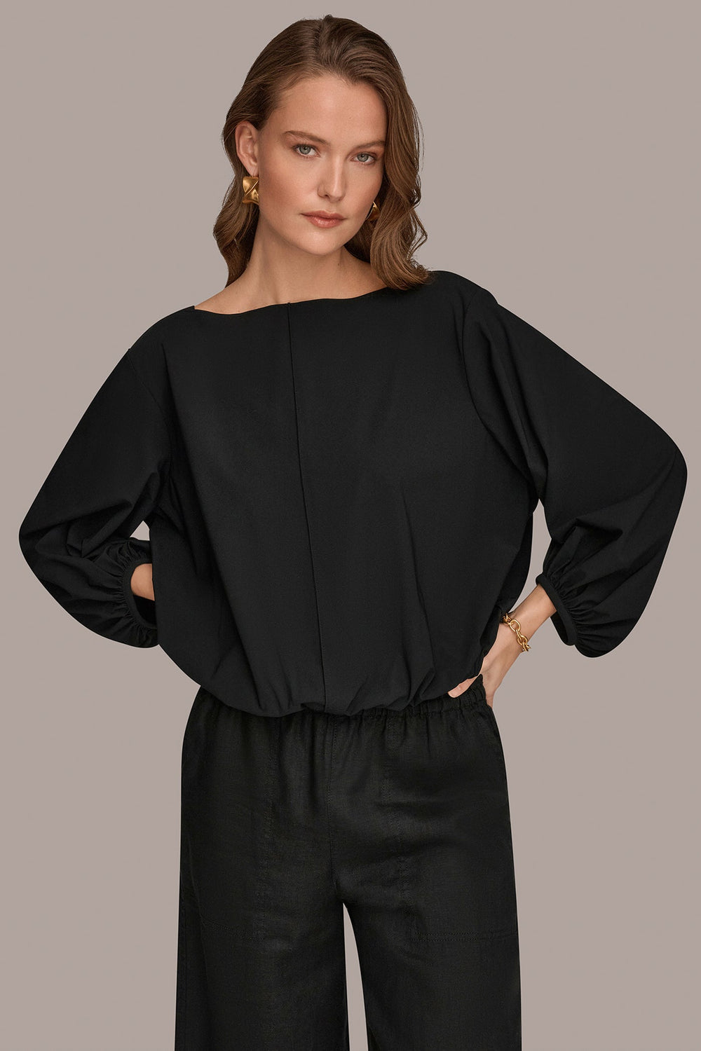 Donna Karan | THE MODERN TRAVEL BALLOON SLEEVE BLOUSE