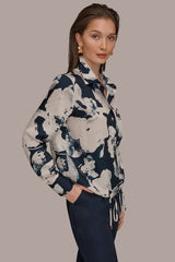 Donna Karan | DRAWSTRING HEM BLOUSE