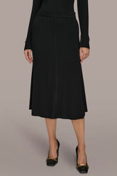 Donna Karan | RIBBED SWEATER MIDI A-LINE SKIRT