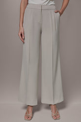 Donna Karan | MID-RISE PLEATED WIDE-LEG SUIT PANT