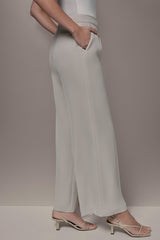 Donna Karan | MID-RISE PLEATED WIDE-LEG SUIT PANT