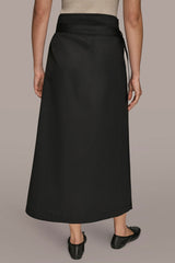 Donna Karan | ASYMMETRIC MIDI WRAP CARGO SKIRT
