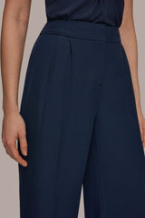 Donna Karan | MID-RISE PLEATED WIDE-LEG SUIT PANT