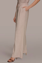 Donna Karan | MID-RISE PLEATED WIDE-LEG SUIT PANT