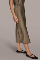 Donna Karan | SATIN MIDI A-LINE SKIRT