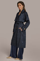 Donna Karan | CRUSHED SATIN TRENCH COAT