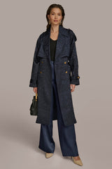 Donna Karan | CRUSHED SATIN TRENCH COAT