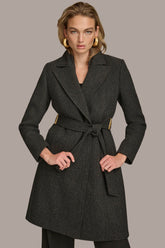 Donna Karan | WOOL LONG WRAP COAT