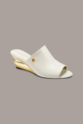Donna Karan | DONNA LEATHER WEDGE MULE SANDAL