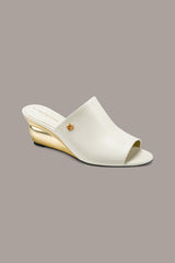 Donna Karan | DONNA LEATHER WEDGE MULE SANDAL
