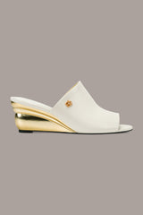 Donna Karan | DONNA LEATHER WEDGE MULE SANDAL