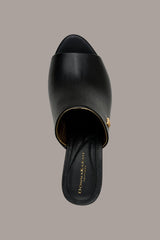 Donna Karan | DONNA LEATHER WEDGE MULE SANDAL