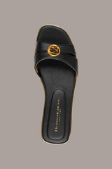 Donna Karan | HALO SQUARE-TOE SLIDE SANDAL