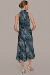 Donna Karan | SLEEVELESS METALLIC BURNOUT DRESS