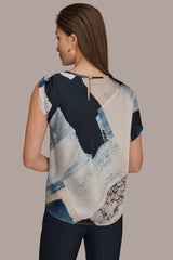 Donna Karan | ASYMMETRICAL SHOULDER BLOUSE