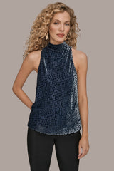 Donna Karan | HIGH-NECK BURNOUT TOP
