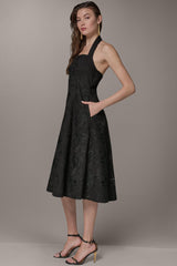 Donna Karan | SLEEVELESS SWEETHEART MIDI HALTER DRESS