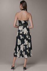 Donna Karan | SLEEVELESS MIDI HALTER SHIRT DRESS