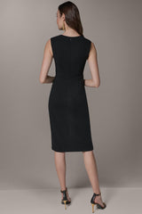 Donna Karan | SLEEVELESS WRAP-EFFECT MIDI DRESS