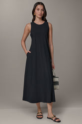 Donna Karan | SLEEVELESS MIDI TRAPEZE DRESS