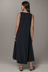 Donna Karan | SLEEVELESS MIDI TRAPEZE DRESS