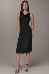 Donna Karan | SLEEVELESS MIDI HALTER DRESS
