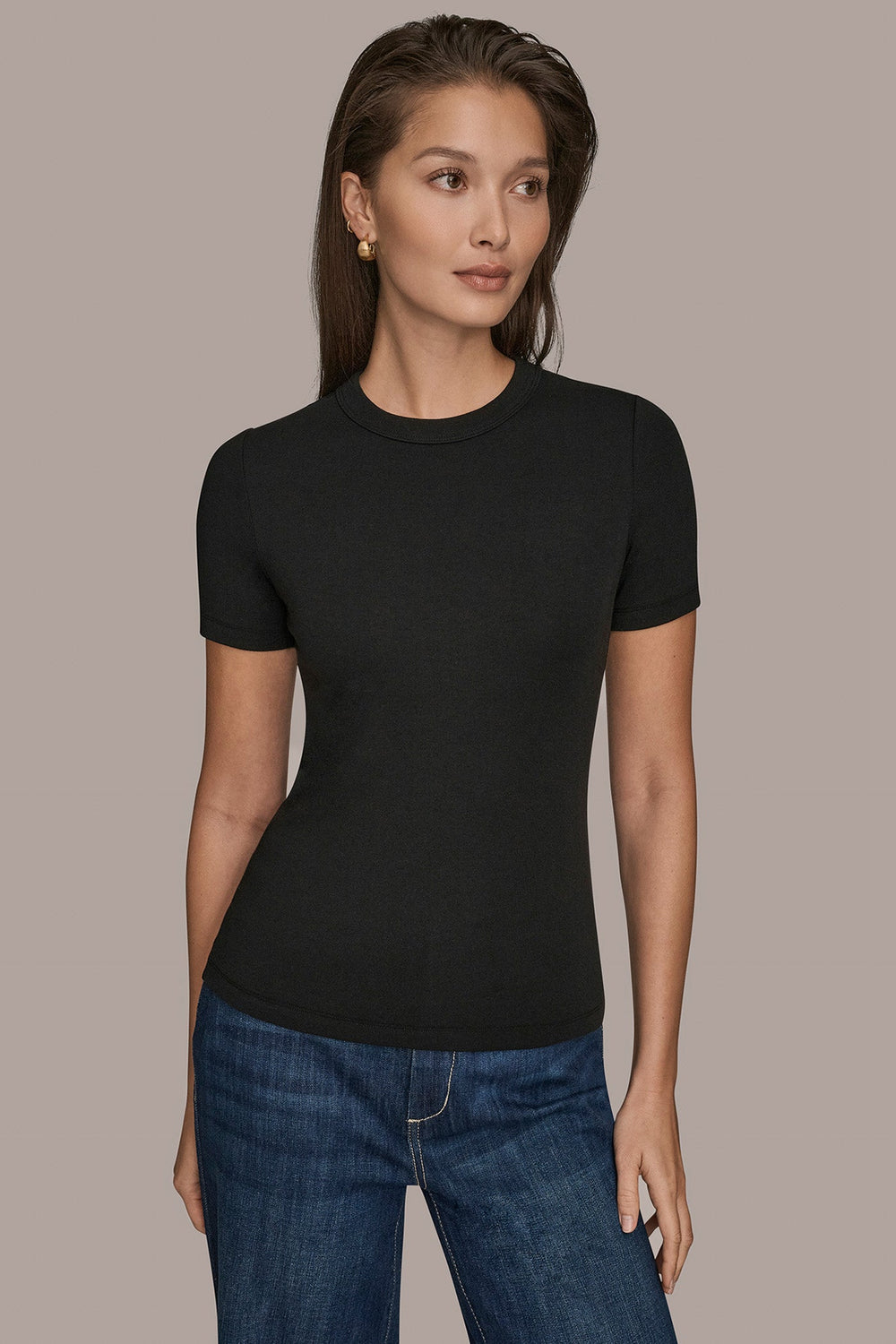 Donna Karan | SHORT SLEEVE CREW NECK TEE