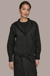 Donna Karan | HOODED BUTTON-DOWN SHIRT