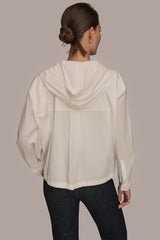 Donna Karan | HOODED BUTTON-DOWN SHIRT