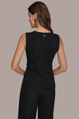 Donna Karan | ASYMMETRIC HEM BLOUSE