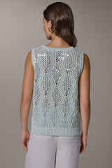 Donna Karan | SEQUIN OPEN-STITCH SHELL
