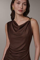Donna Karan | SLEEVELESS COWL-NECK TOP