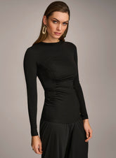 Donna Karan | RUCHED DETAIL TOP