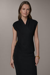 Donna Karan | V-NECK WRAP-EFFECT TOP